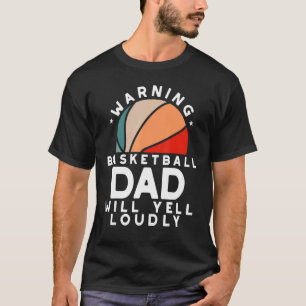 Basketball Vater Warnung Schutz Vatersport L T-Shirt