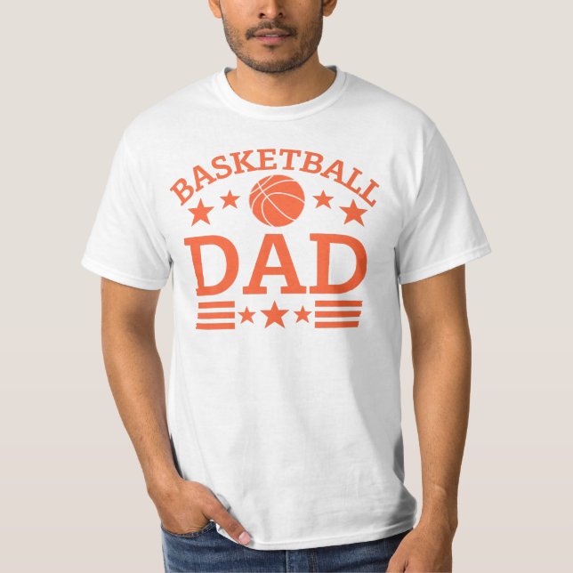 Basketball Vater Weißer T - Shirt (Vorderseite)