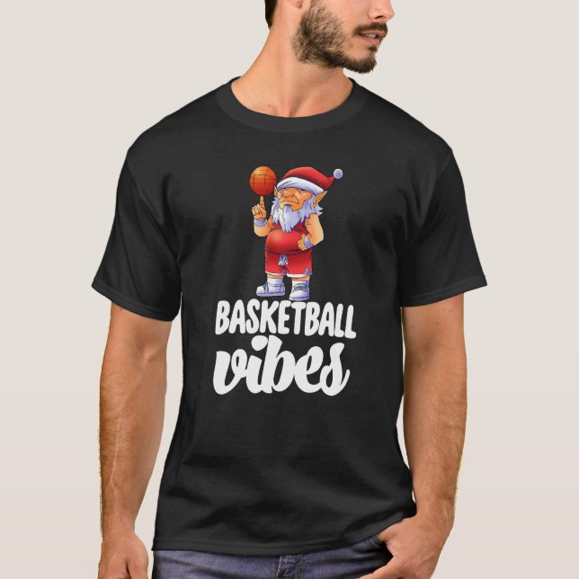 Basketball Vibes Gnome  Basketball Game Celebratio T-Shirt (Vorderseite)