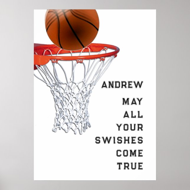Basketball Viel Glück Poster (Vorne)