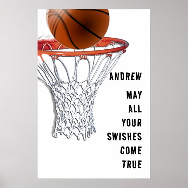 Basketball Viel Glück Poster (Vorne)