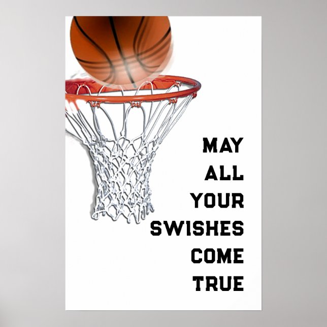 Basketball Viel Glück Poster (Vorne)