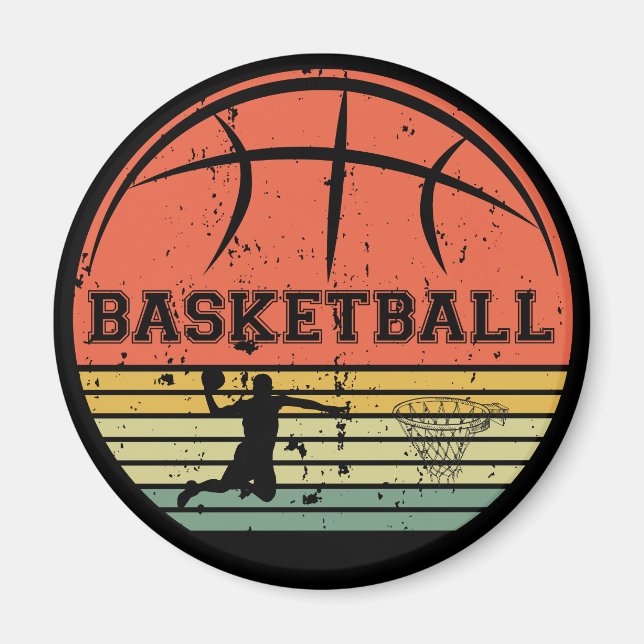 Basketball Vintag Magnet (Vorne)