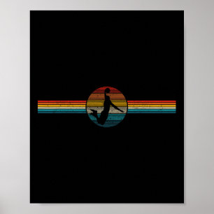 Basketball Vintage Retro Slam Dunk Ball Sportgesch Poster