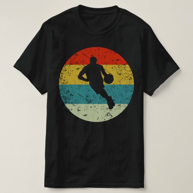 Basketball-Vintages Retro T-Shirt (Design vorne)
