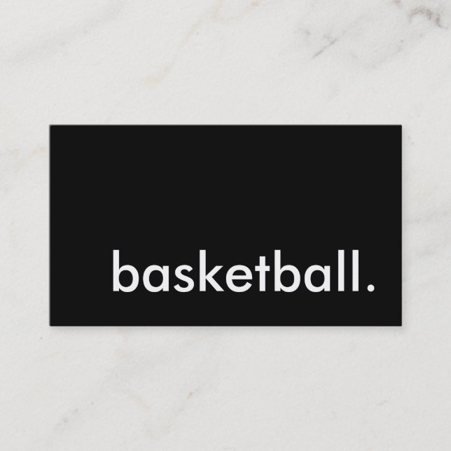 Basketball. Visitenkarte (Vorderseite)
