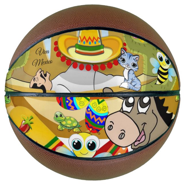 Basketball Viva Mexico Mann, Sombrero Donkey (Vorderseite)