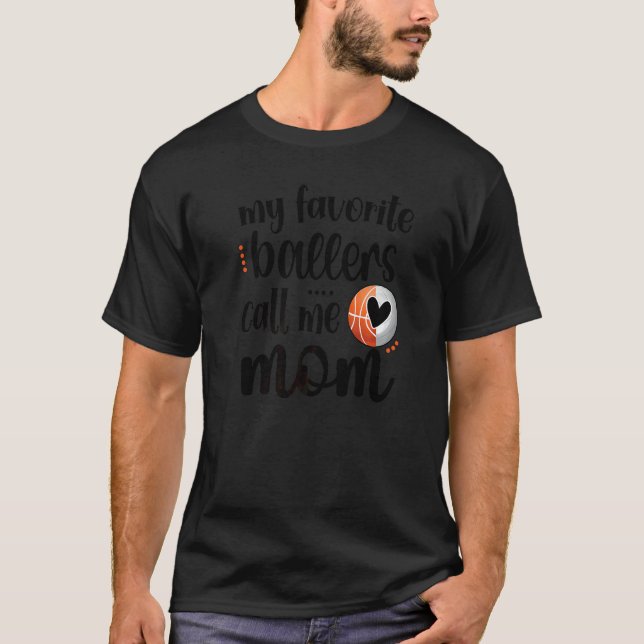 Basketball Volleyball Spieler nennen mich Mama Bal T-Shirt (Vorderseite)