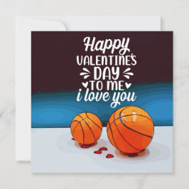 Basketball vom Spieler mit Liebe Valentinstag Feiertagskarte