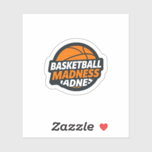 Basketball-Wahnsinn März-Turnier Sport Aufkleber