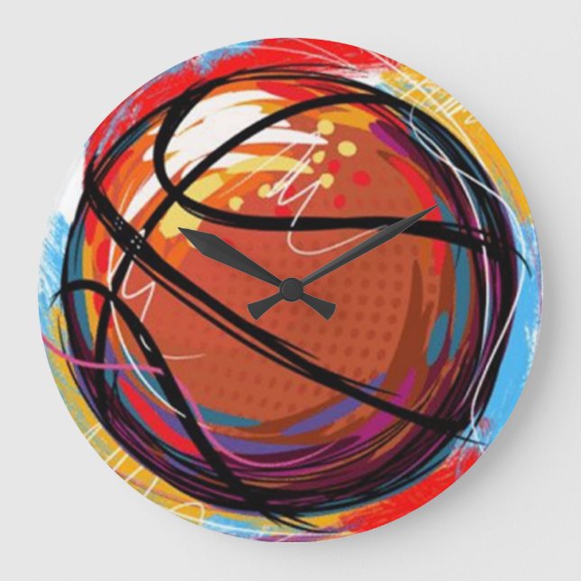 Basketball-Wall-Uhr Große Wanduhr (Vorderseite)
