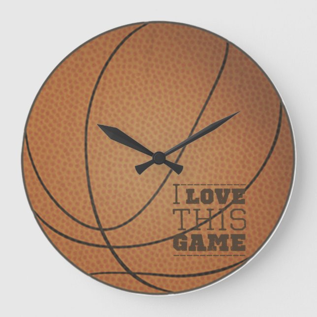 Basketball-Wanduhr Große Wanduhr (Vorderseite)