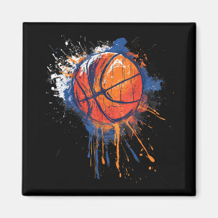 Basketball Wasserfarbe Zeichnend Artwork Basketbal Magnet
