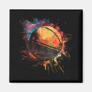 Basketball-Wasserfarbenball-Basketballspieler Zeic Magnet