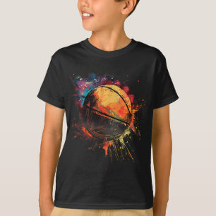 Basketball-Wasserfarbenball-Basketballspieler Zeic T-Shirt