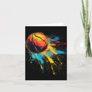 Basketball Watercolor Artwork Basketball Spieler D Karte