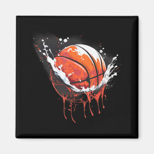 Basketball Watercolor Artwork Basketball Spieler D Magnet