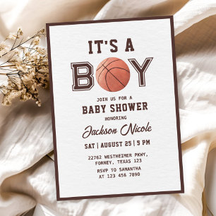Basketball Watercolor Kinderdusche Einladung