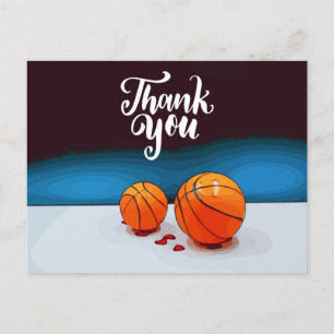 Basketball Wedding Vielen Dank Postcard Postkarte