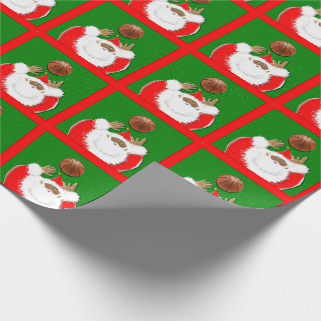 Basketball Weihnachten Geschenkpapier (Ecke)