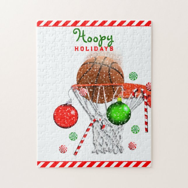 Basketball Weihnachten Puzzle (Vertikal)