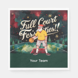 Basketball Weihnachten Thema mit Name Serviette