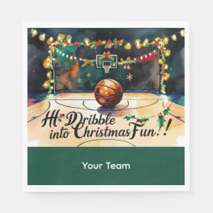 Basketball Weihnachten Thema mit Name Serviette
