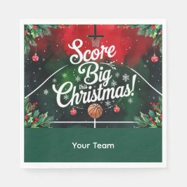 Basketball Weihnachten Thema mit Name Serviette