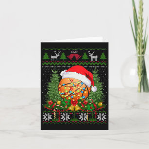 Basketball Weihnachten Ugly Familiengeschenke Spor Karte