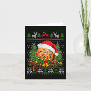 Basketball Weihnachten Ugly Familiengeschenke Spor Karte