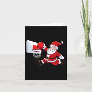 Basketball Weihnachten Weihnachtsmann Slam Dunk Me Karte