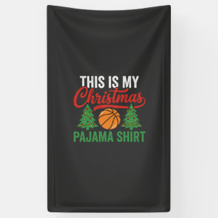 Basketball-Weihnachts-Pyjama-Shirt Banner