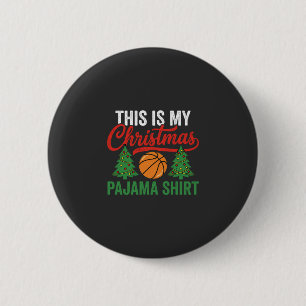 Basketball-Weihnachts-Pyjama-Shirt Button