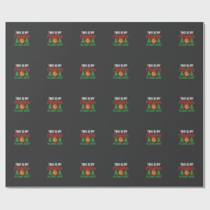 Basketball-Weihnachts-Pyjama-Shirt Geschenkpapier