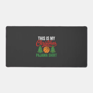 Basketball-Weihnachts-Pyjama-Shirt Schreibtischunterlage