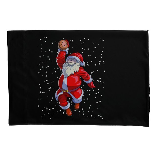Basketball Weihnachts-Shirt Männer Boys Basketball Kissenbezug (Vorderseite)