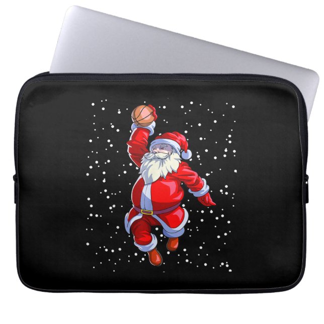 Basketball Weihnachts-Shirt Männer Boys Basketball Laptopschutzhülle (Vorderseite)