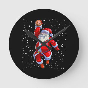 Basketball-Weihnachts-Shirt Männer Jungen Basketba Runde Wanduhr