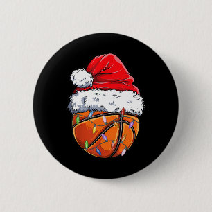 Basketball Weihnachts-Weihnachtsmannmütze - Spaß B Button