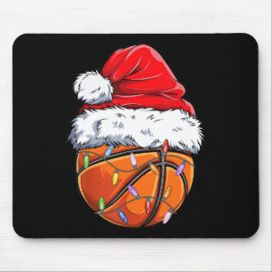 Basketball Weihnachts-Weihnachtsmannmütze - Spaß B Mousepad