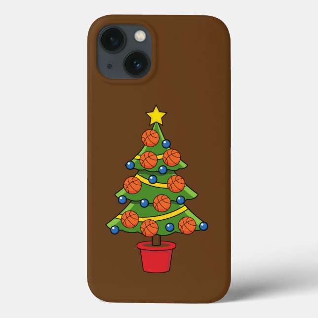 Basketball Weihnachtsbaum Case-Mate iPhone Hülle (Rückseite)