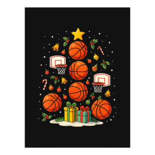 Basketball-Weihnachtsbaum-Feiertage Xmas Sport Fotodruck