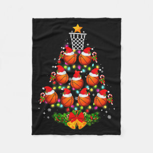 Basketball-Weihnachtsbaum-Lichter Roter Weihnachts Fleecedecke