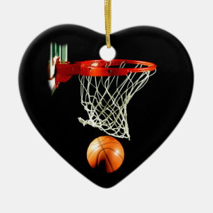Basketball-Weihnachtsbaum-Ornamente Keramik Ornament