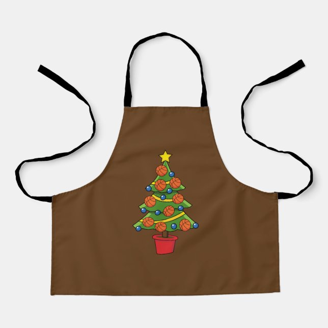 Basketball Weihnachtsbaum Schürze (Vorderseite)