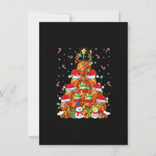 Basketball Weihnachtsbeleuchtung Baum Weihnachtsma Einladung