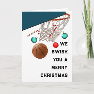 Basketball-Weihnachtsfeiertagskarten Feiertagskarte