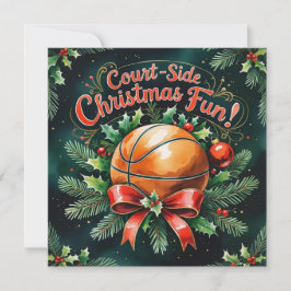 Basketball Weihnachtsgeschenk Feiertagskarte