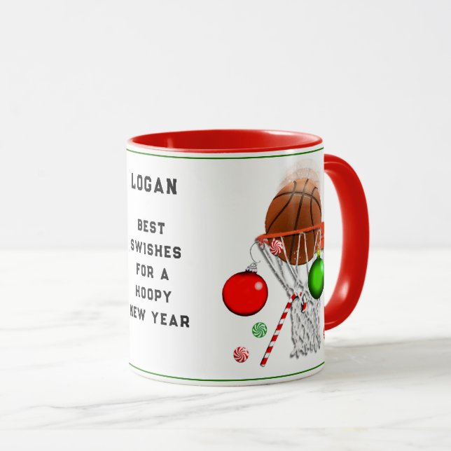 Basketball Weihnachtsgeschenk Tasse (VorderseiteRechts)