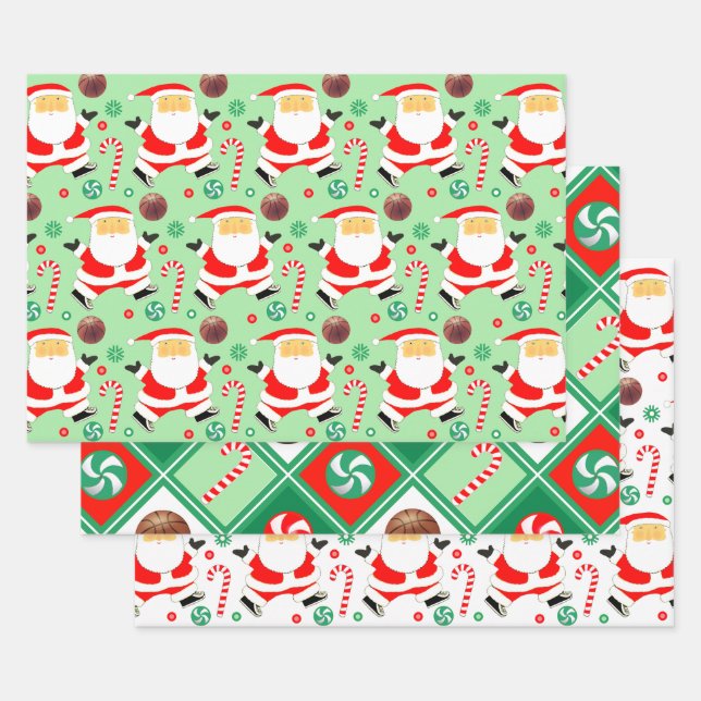 Basketball Weihnachtsgeschenk Umschlagpapier Geschenkpapier Set (Set)